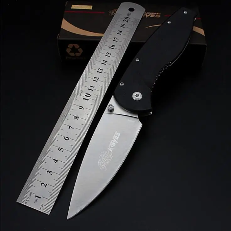 

SR Outdoor Folding Camping Stainless steel Knives G10 Handle Tactical Survival Knife Pocket Hunting EDC Tools