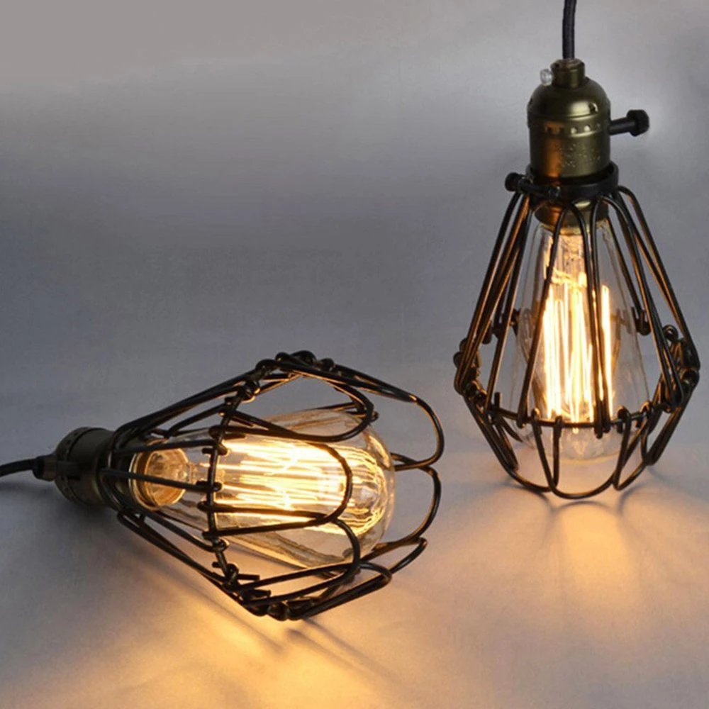 Industrial vintage Iron Bird Cage Wall lamps Lampshade Pendant Light E27 AC110V/220V Edison Lamp Retro Loft Lighting | Лампы и