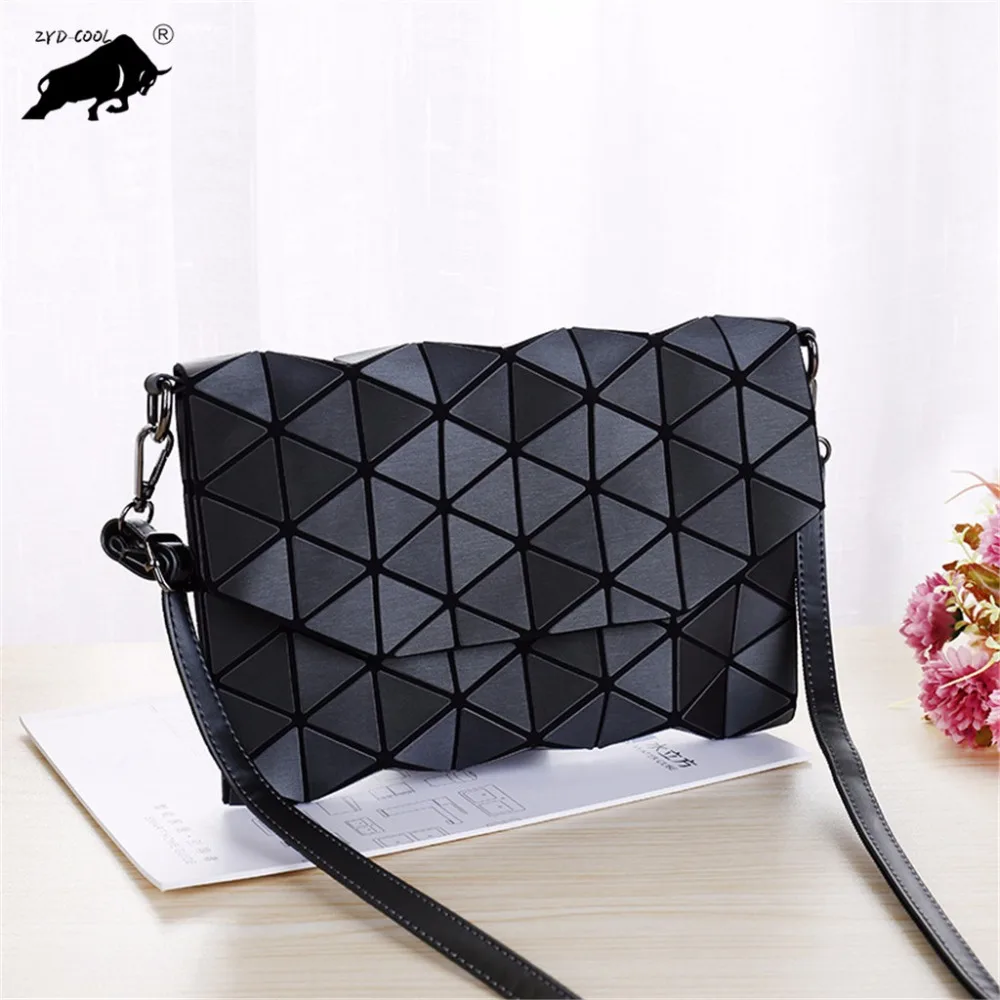 ZYD COOL Women Plaid Laser Bag Geometric Shoulder Bags Casual Clutch