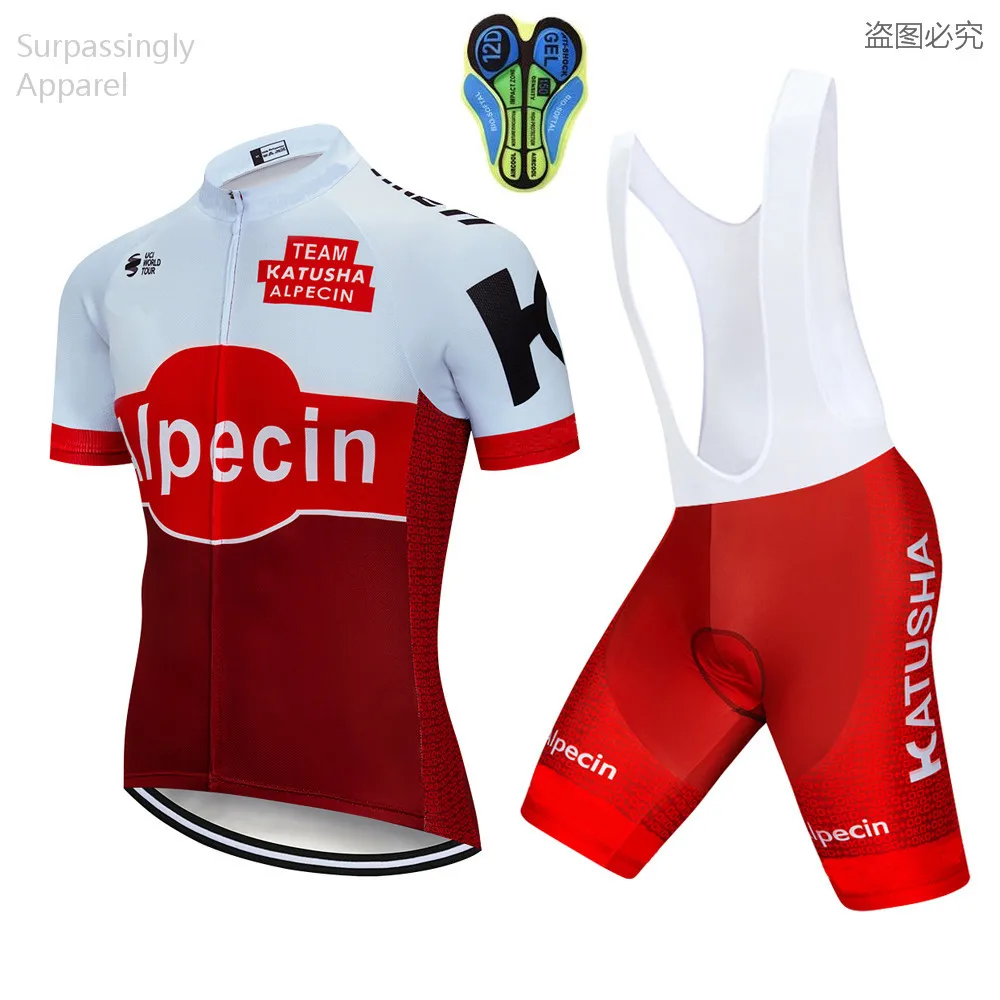 

2019 UCI TEAM Pro KATUSHA Cycling Jersey 12D Pad Bibs Shorts Set Ropa Ciclismo Men Summer Quick Dry Bike Shirts Maillots Culotte