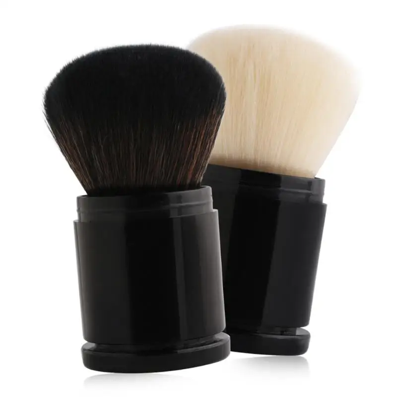

1Pcs Mini Soft Makeup Brush Retractable Pro Foundation Cosmetic Blusher Face Powder Brushes Beauty Tools Kit Black White