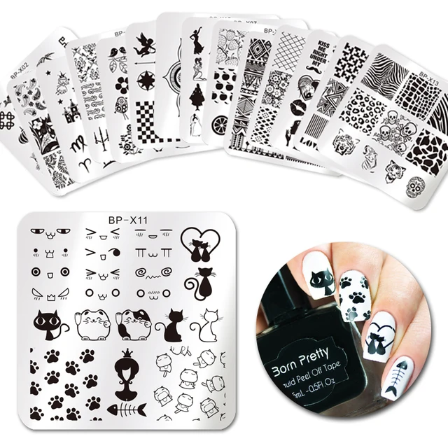 Born Pretty 6 6cm Square Nail Stamping Plates Lace Flower Animal Born Pretty 6 6cm Square Nail Stamping Plates Lace Flower Animal Pattern Art Stamp