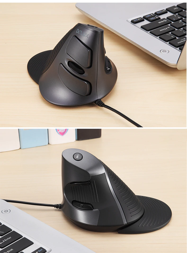 Delux M618 USB Wireless/Wired Vertical Mouse Optical Mice