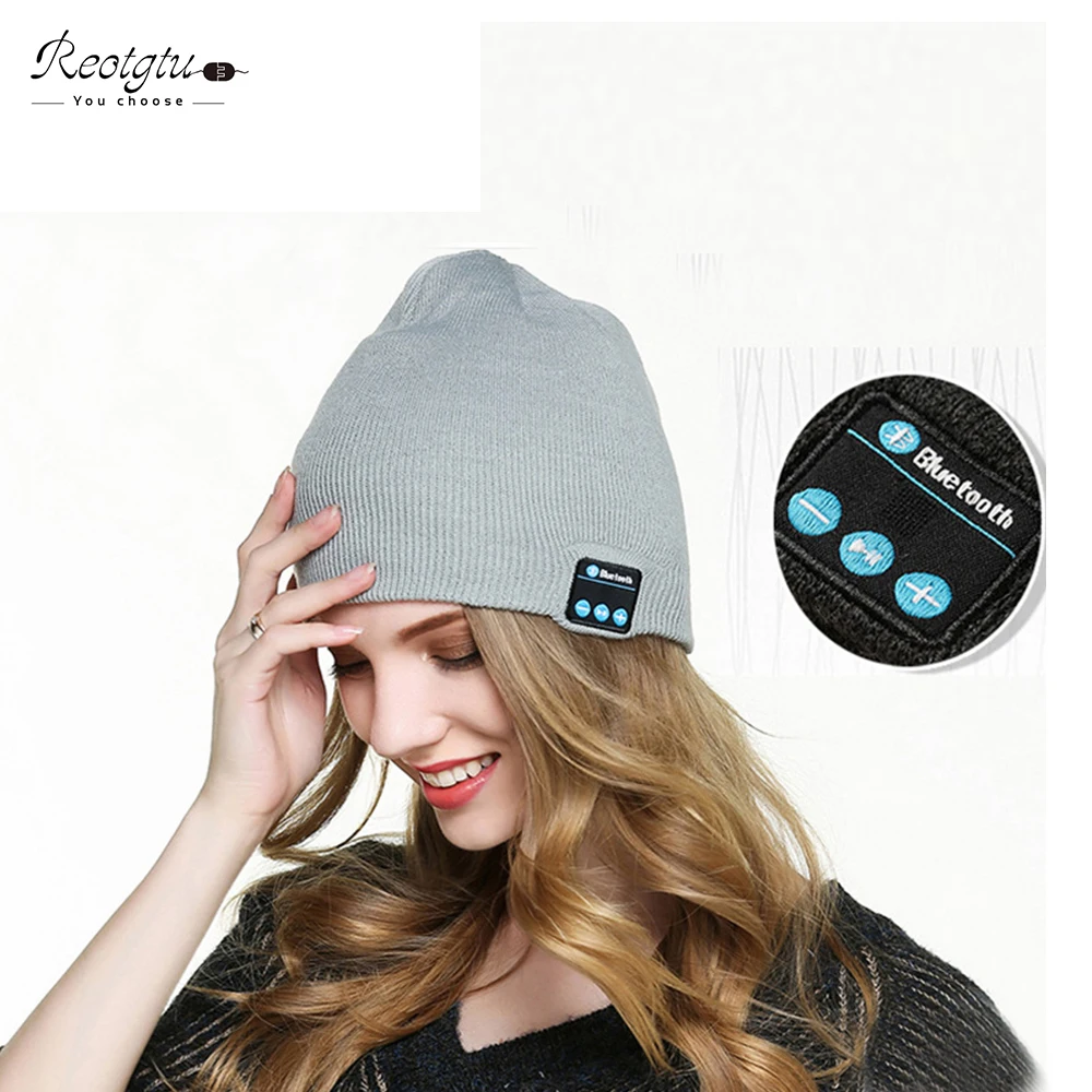 Bluetooth шапка наушники для зимнего спорта на открытом воздухе Bluetooth стерео музыка шляпа для мужчин женщин bluetooth гарнитура наушники