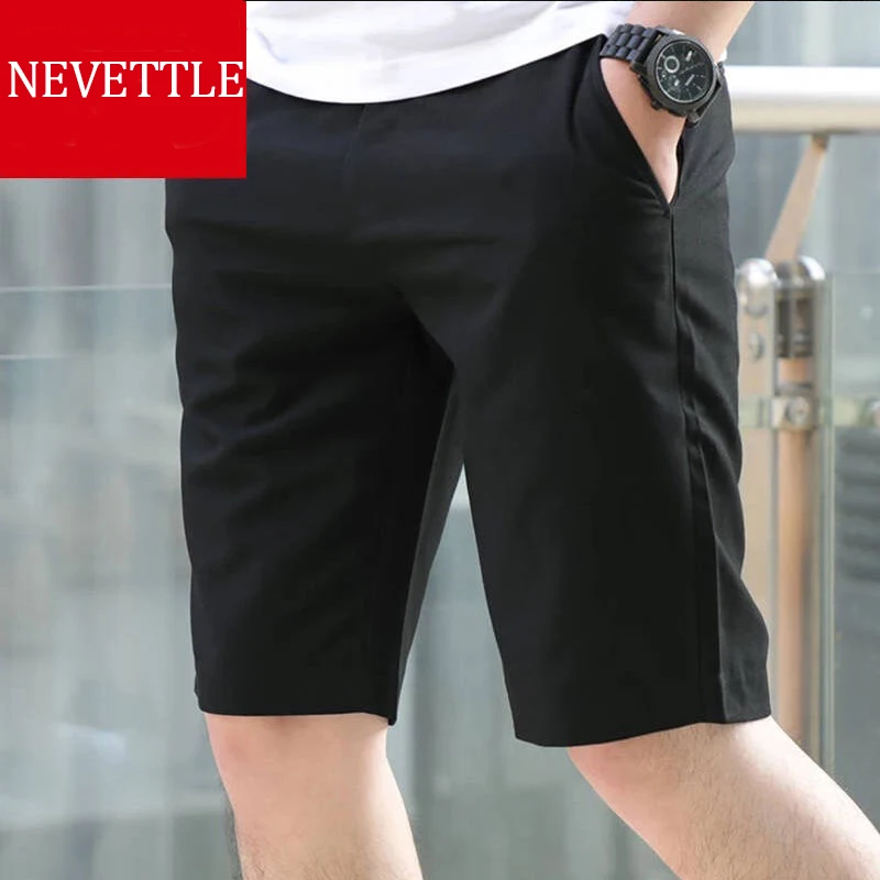 

100% Cotton Summer Short Men Solid Color Loose Beach Casual Fifth Pants
