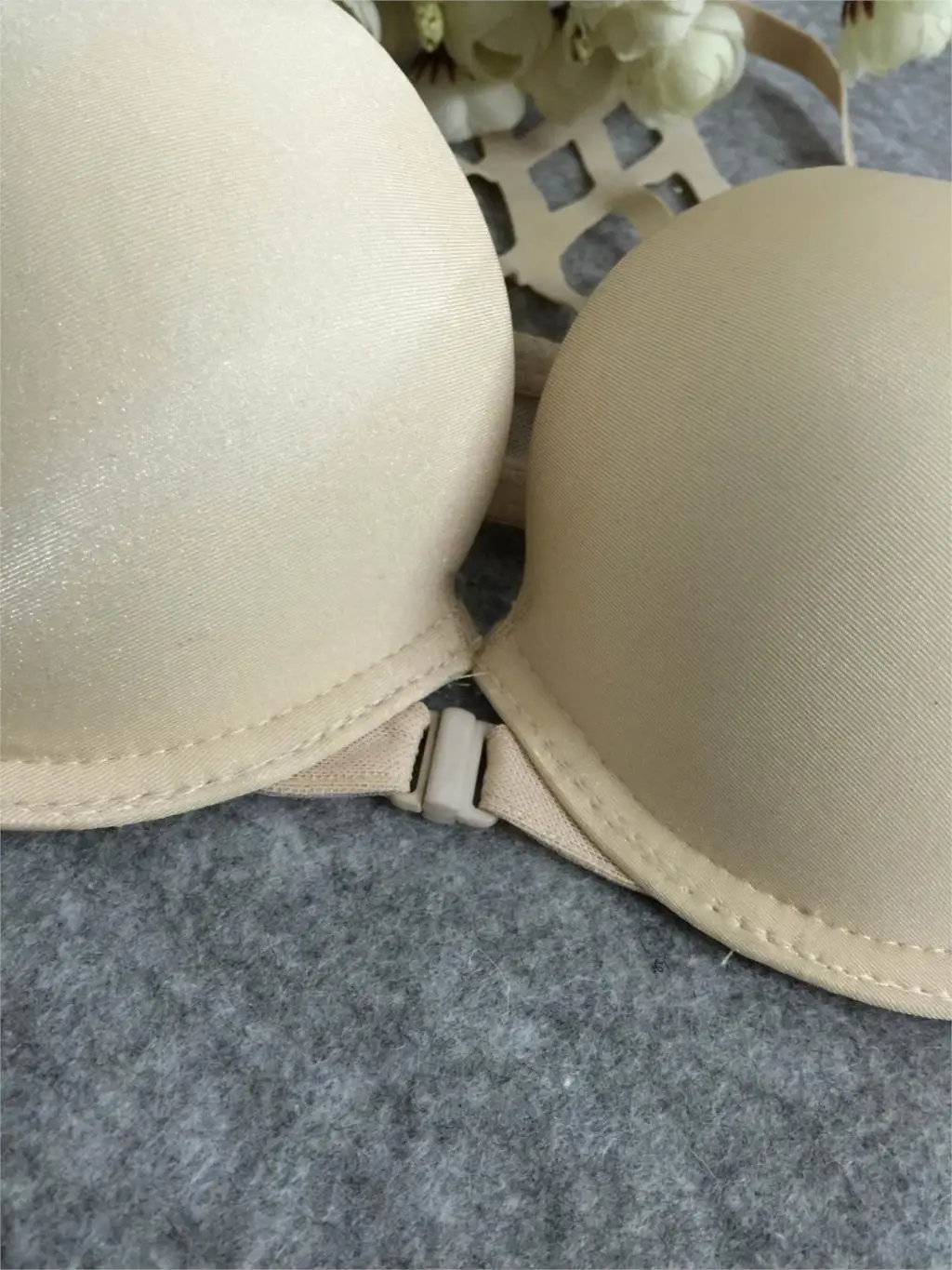Japanese Sexy VS bra front buckle beauty back solid glossy sexy young girl underwear set push up women bra set