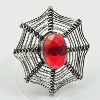 Arcobaleno Topas Anello Argento Overlay Su Rame, Formato Usa 9.25 , R2396