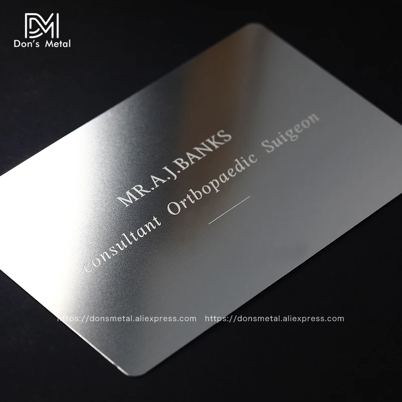 Personalizing concave convex cutout quality stainless steel business metal card Metal business card metal membership desig