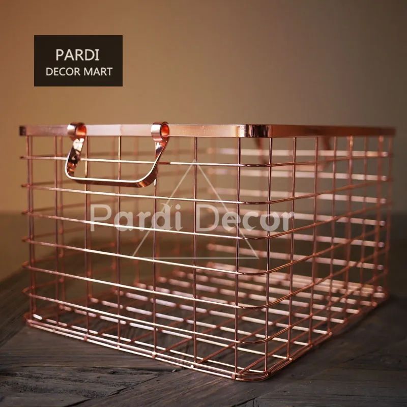 حار الذهبي/روز الذهب اللون سلة الغسيل/أشتات صندوق تخزين/magzine سلة 1 قطعة/الوحدة