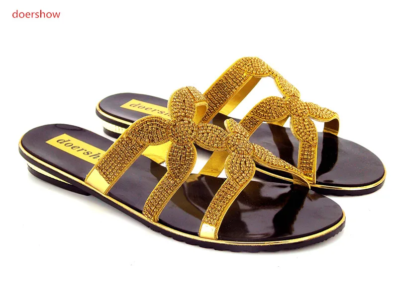 doershow High quality Italian shoes and bags to match women italian shoes with matching bag gold Factory direct sales !HZO1-11