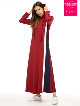 

Muslim adult thicker fabric hit color design hooded muslim abaya Arab muslim Dresses Musical Robe prayer dress wq544 dropship