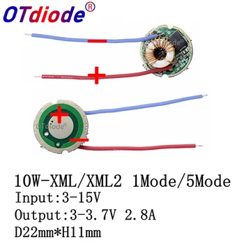 

2pcs/lot,5 Mode/1Mode Constant Current 2800mA DC 12V XML T6 Led Driver For Cree XML XM-L2 LightingTransformers 5 Mode