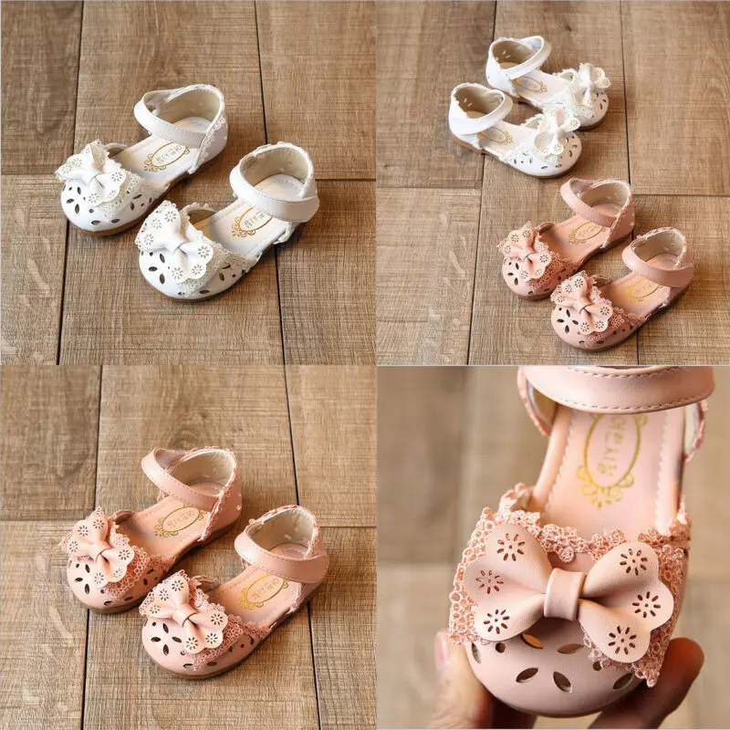 Детская летняя обувь; обувь для новорожденных девочек с мягкой подошвой; Милые дышащие тапочки с бантом и кружевом; сандалии; От 3 до 8 лет