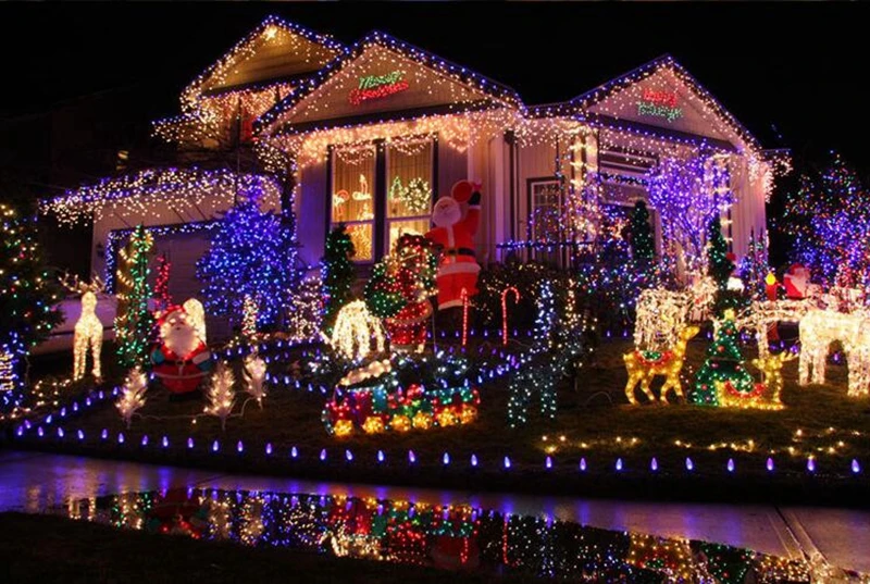 100 м/50 м/30 м/20 м/10 м светодиодный Сказочный свет на открытом воздухе водонепроницаемый ac220в Праздничная гирлянда для декора рождественской свадебной вечеринки