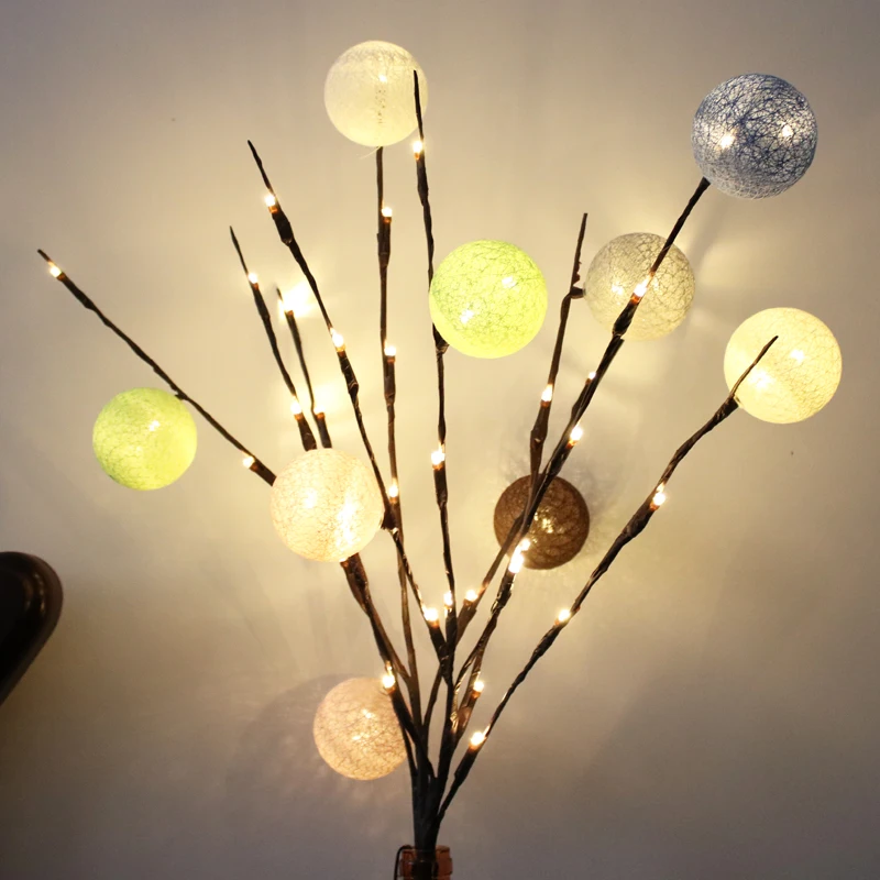 DIY Tree Branches lamp 20 LED Night Light Office vase lighting Home