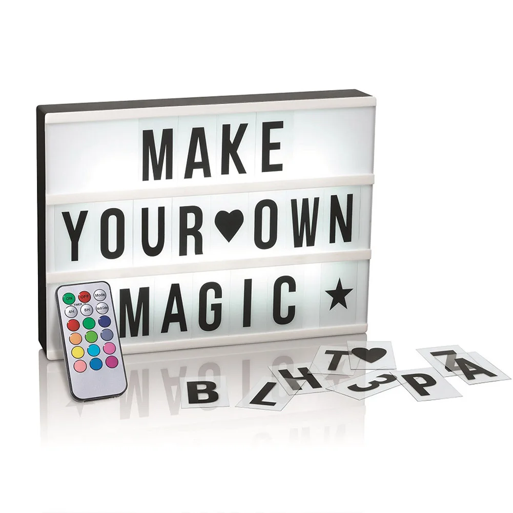 

Remote Control LED Light Box 173 Letters & Symbols A4 Size LB88