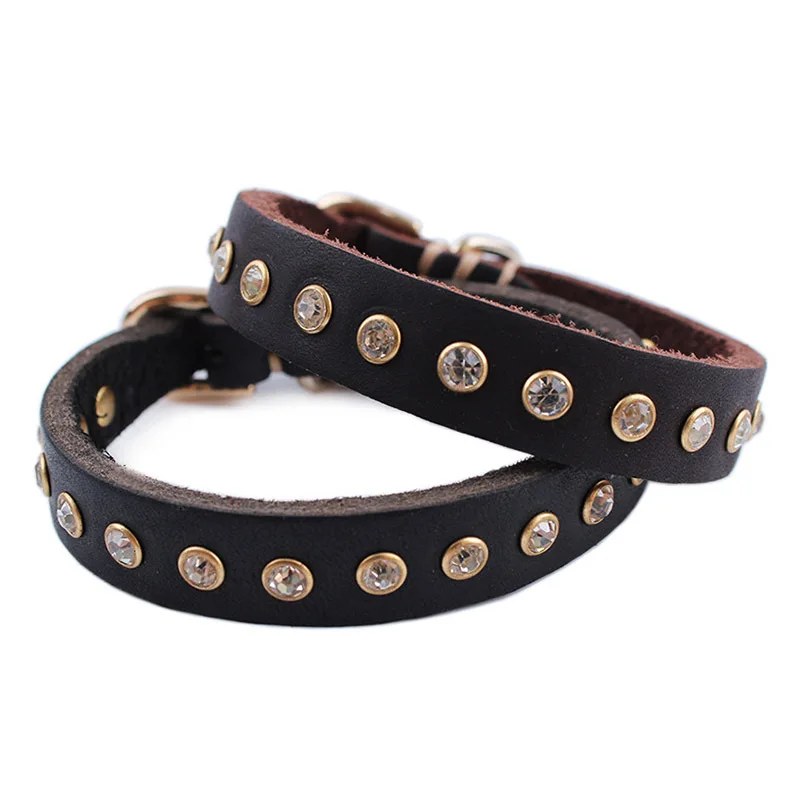 Adjustable Leather Dog Collar Boutique LittlePuppy