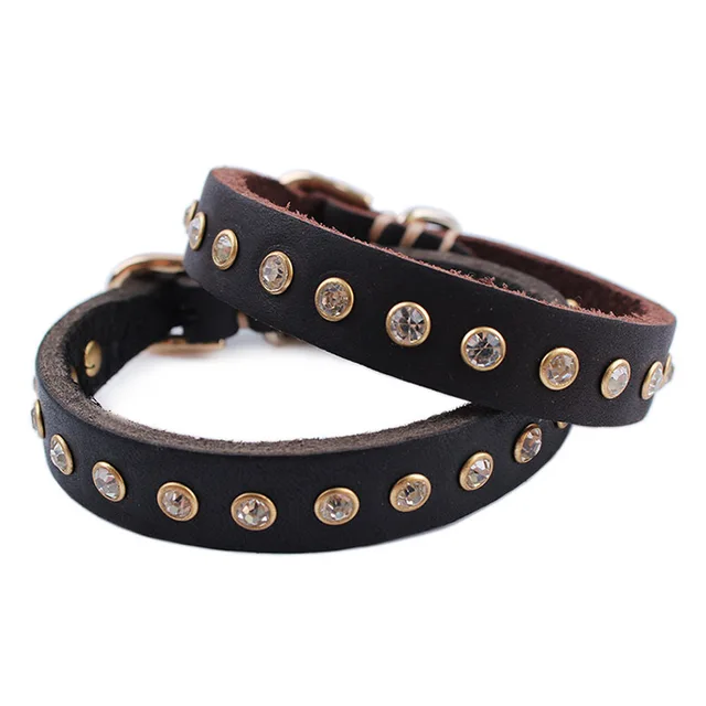 Adjustable Leather Dog Collar Boutique LittlePuppy