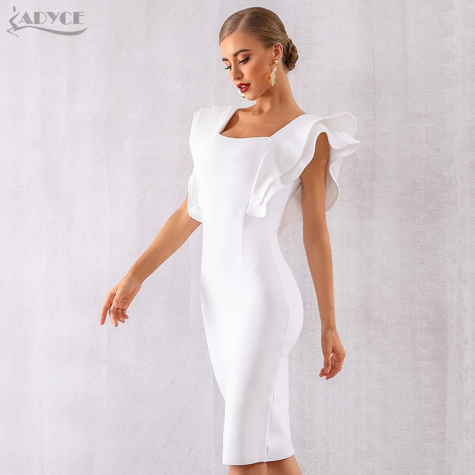 Adyce 2021 Новое летнее женское черное облегающее Бандажное платье Vestido пикантные