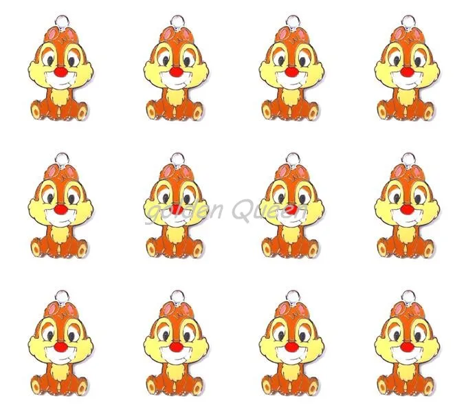 20pcs Cartoon squirrel Metal Charm Pendant DIY hand Necklace Jewelry Making | Украшения и аксессуары