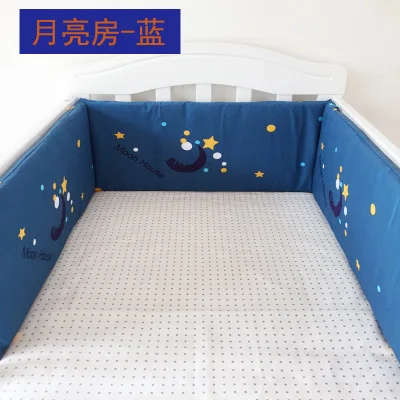 1 шт. бортики для кроватки хлопок детская кровать бампер лайнер детская кроватка наборы кровать вокруг протектор Лебедь облака Звезда Луна сова автомобиль 200x28 см - Цвет: as picture
