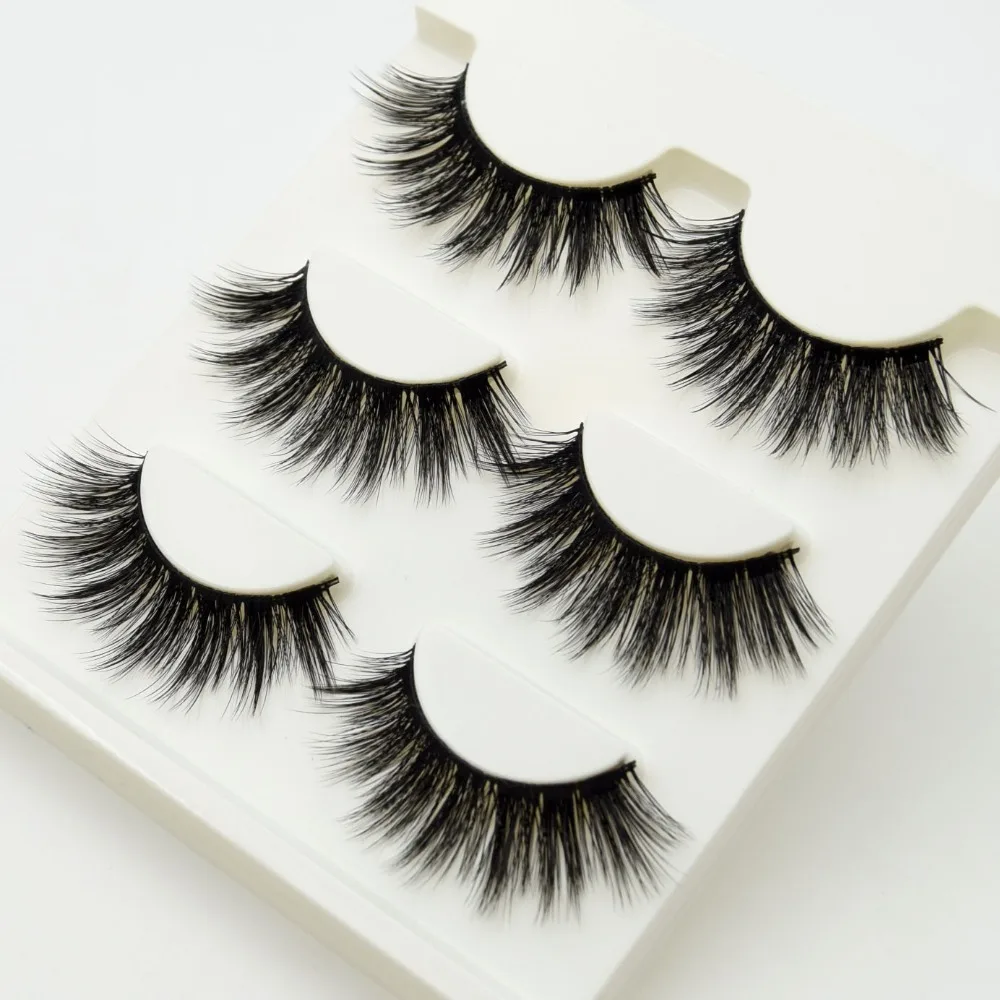 

3pairs Lashes Visofree False Eyelashes Natural Multipack High Quality Handmade Eyelashes Thick Upper Lashes Fashion Lashes 3D06