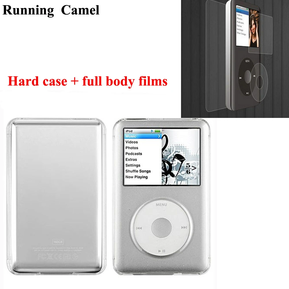 Hard Clear Crystal Case Cover For Apple Ipod Classic 80gb 120gb Thin 160gb  Ipod Video 30gb With Protective Film(10.5mm Thickness - Mp3/mp4 Bags   Cases - AliExpress