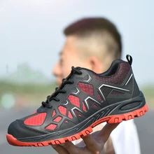 Стальной Toecap Мужская Рабочая защитная обувь стальной носок дышащая мужская повседневная обувь прокалывающая Рабочая страховая обувь