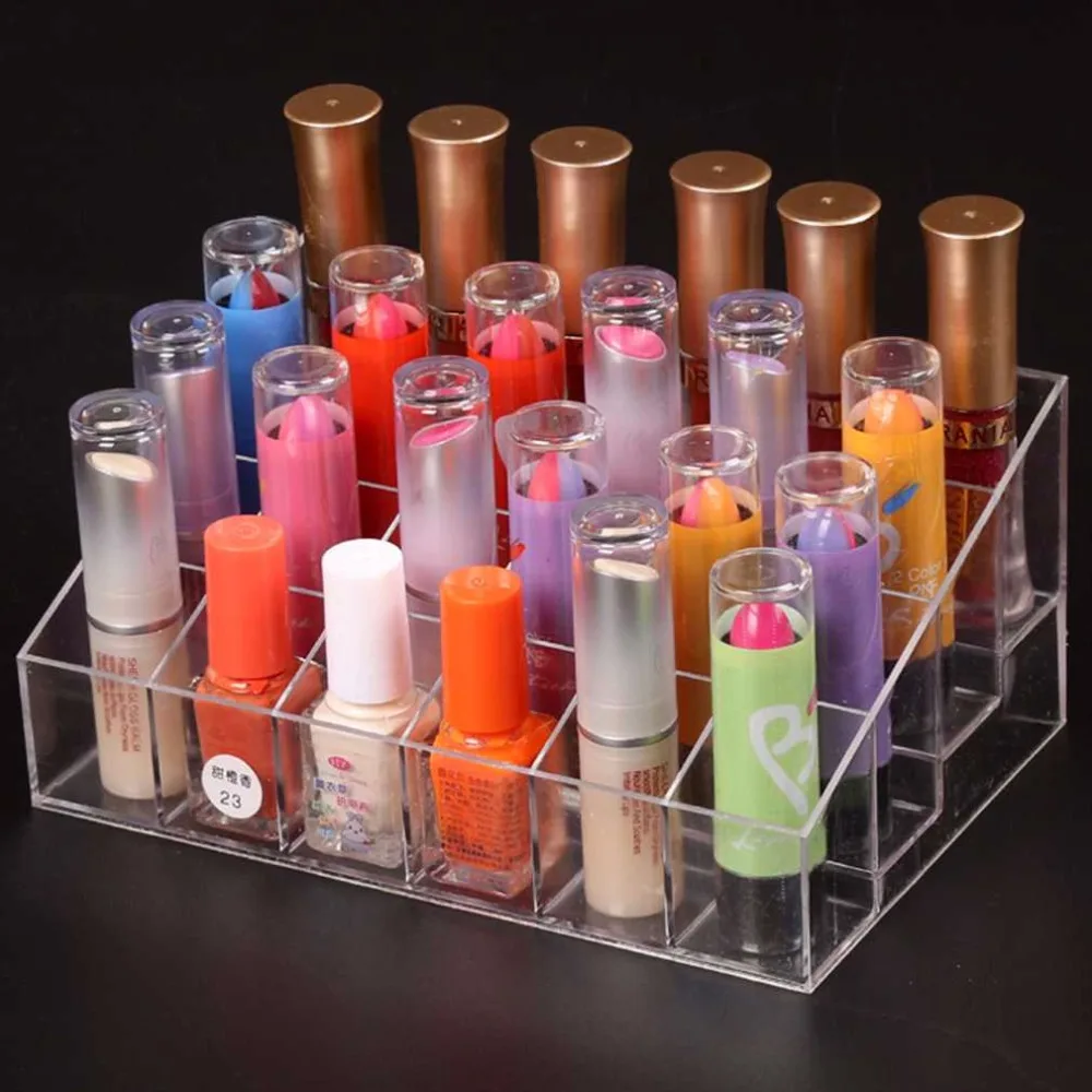 Buy Acrylic 24 Lipstick Display Stand Case Jewelry Box