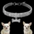 Bling Crystal Dog Collar Diamond Puppy Pet Блестящий Полный Горный Хрусталь Ожерелье Воротник Ошейники Для домашних маленьких Собак Поставки S/M/L