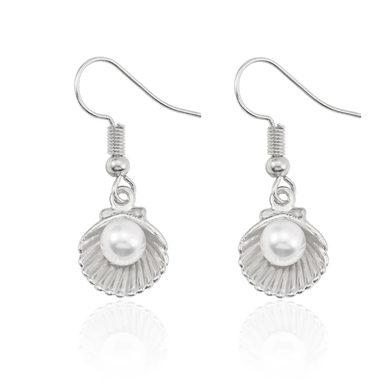 Trendy-Sea-Shell-Earrings-For-Women-Boho-Pearl-Seashell-Drop-Earrings-Tiny-Gold-Silver-Earings-Beach