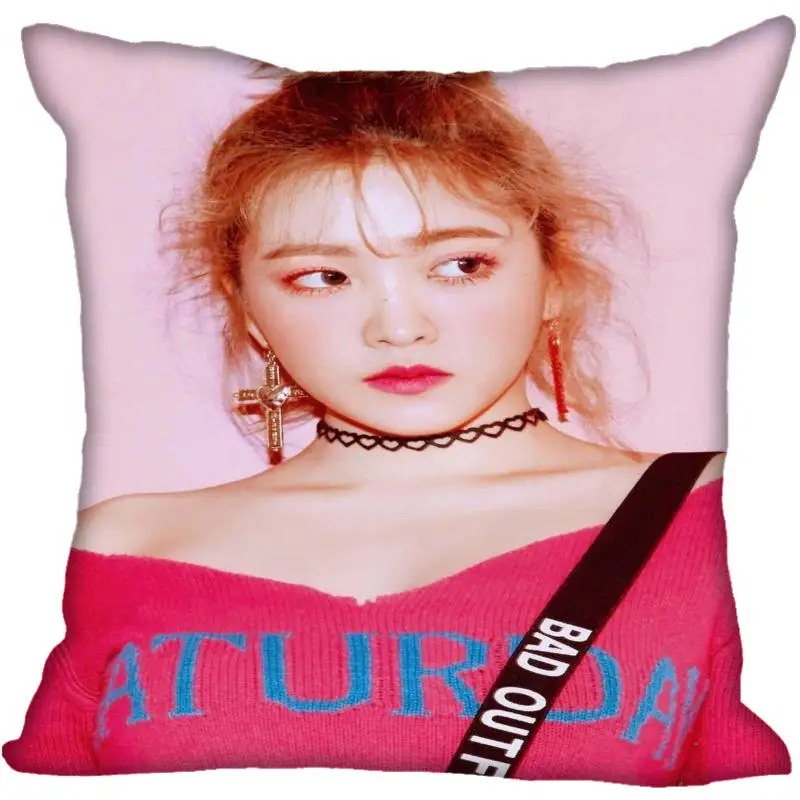Новинка наволочки KPOP с красным бархатным рисунком Тори квадратная шелковая