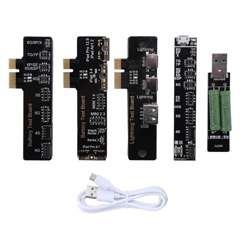 Тестер USB кабеля тестер батареи для iPhone XS XR Max X 8 8P 7 7P 6S 6 6P 5 5S Проверка данных четкий
