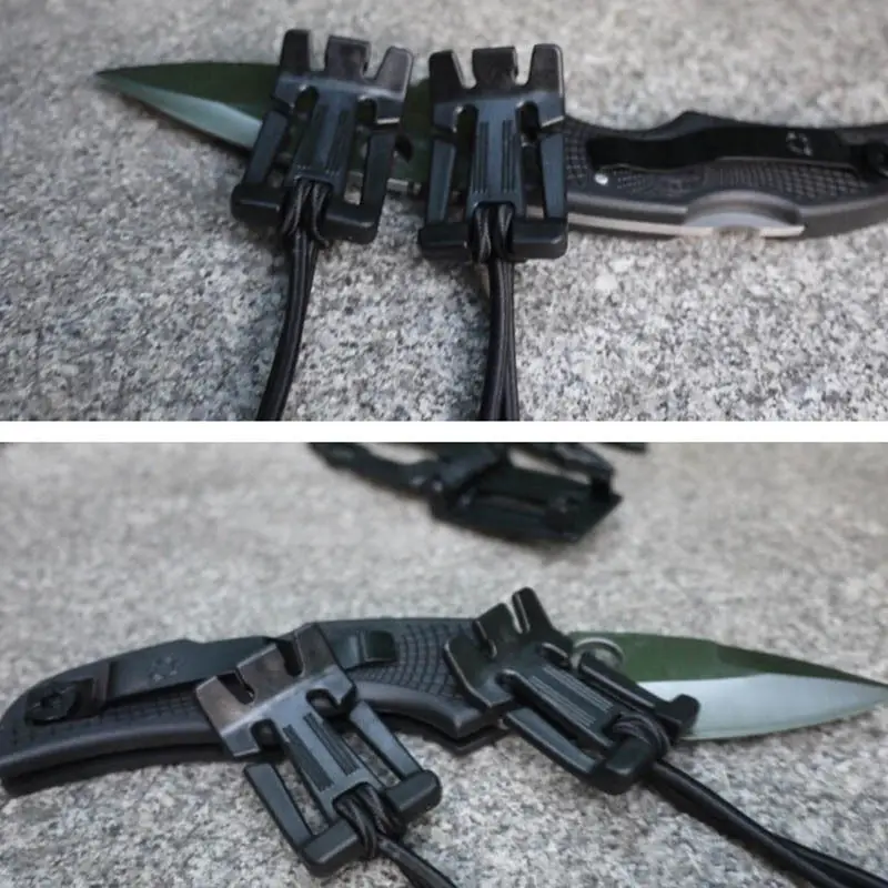 

2PCS Molle Backpack Webbing Buckle Elastic Rope Cord Cable Storage Hang Buckle Roll Wire Clip Outdoor EDC Tool