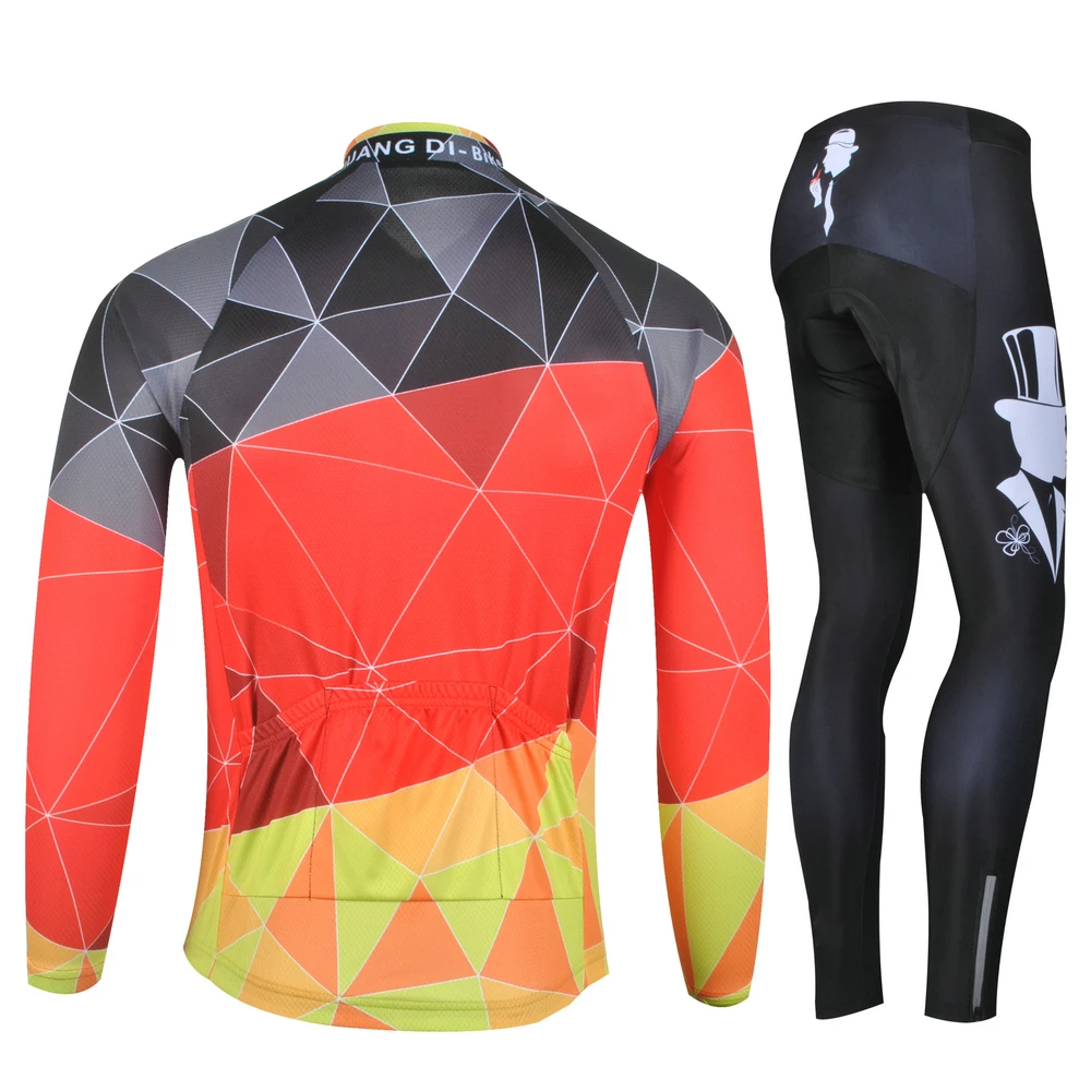 ZM Summer Long Bicycle Cycling Jersey Suits Bike Clothing Set Cycle Bicycle Clothes 3D Gel Pad Sportswear Ropa Ciclismo