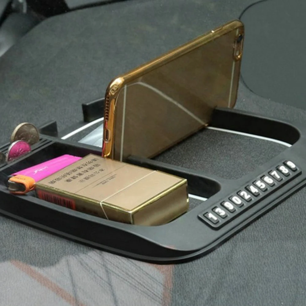 

Car Ornament PVC Non Slip Sticky Pad Automobiles Dashboard Holder Anti Slip Mat Cushion Auto Temporay Parking Card Accessories