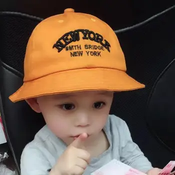 

Boys Girls Basin Hats Baby Bucket Hat Spring Embroidery Infant Kids Fisherman Cap Breathable Sunscreen Visor Hats for 0-3T
