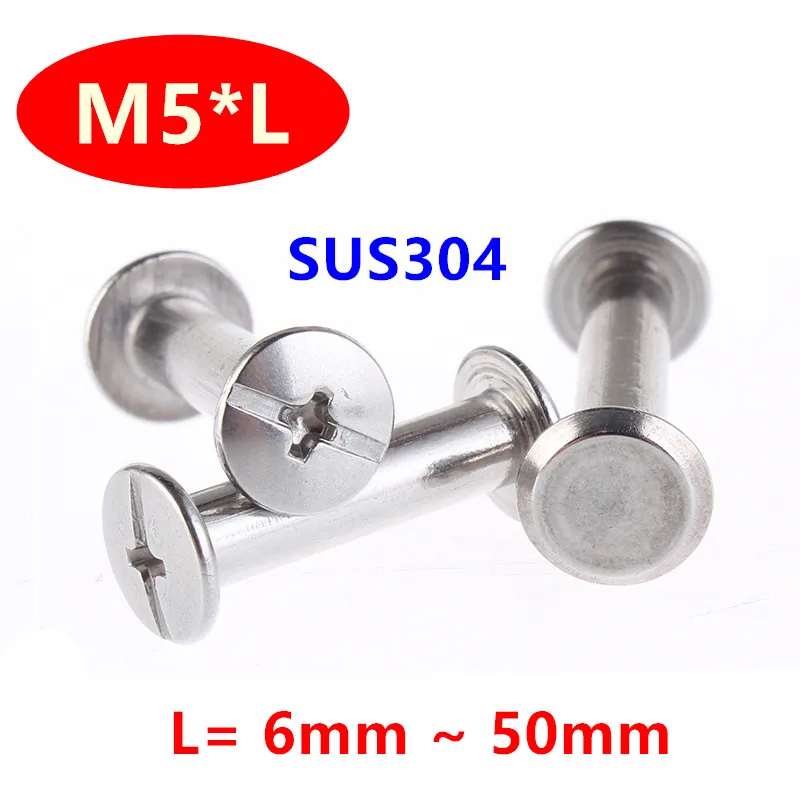 10pcs Stainless steel Chicago screw bolt book binding post screws M4