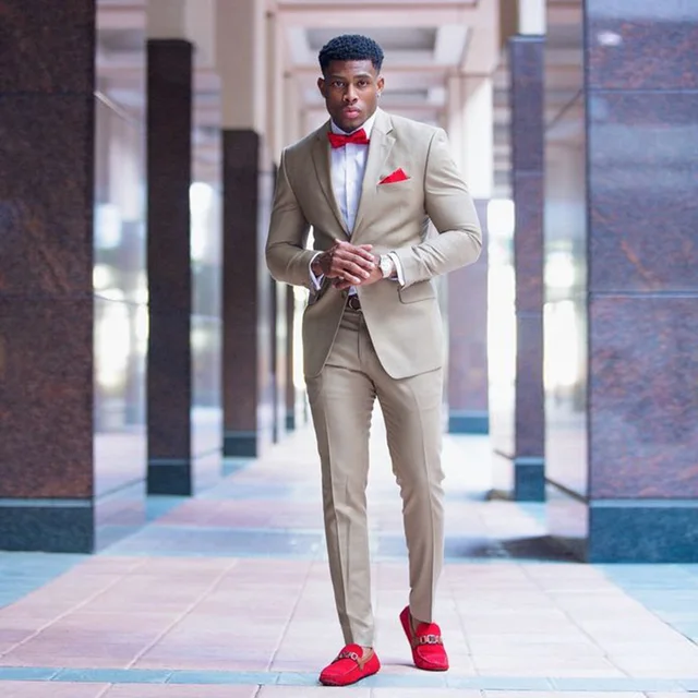 2018 latest design men suit beige suits summer casual blazer slim fit