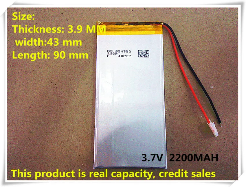 

Liter energy battery small handheld tablet machine learning, 394390, 404390, 2200 mah battery 3.7 V real capacity credit sales