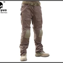 Мужские военные охотничьи военные очки Airsoft камуфляжные штаны Emerson Gen2 тактические брюки с наколенниками Coyote коричневый EM6987