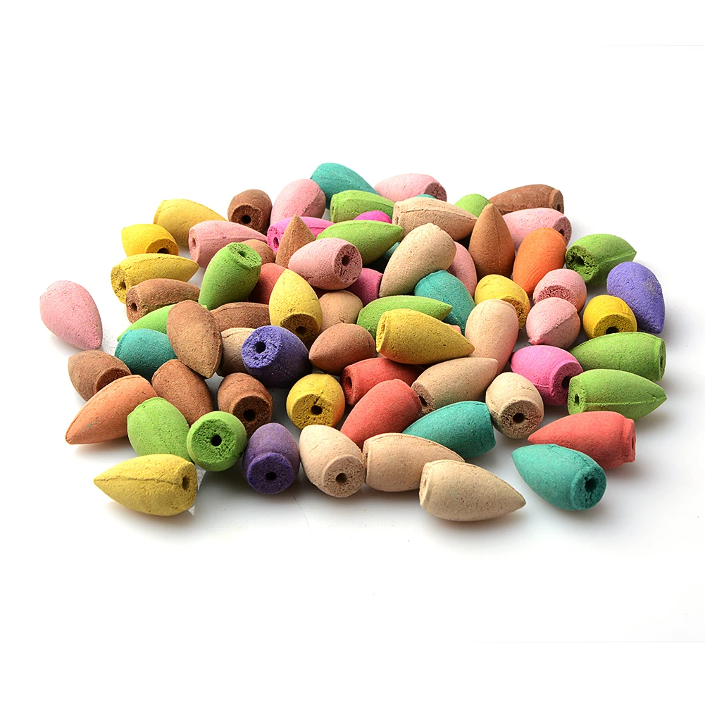 

25/50/70/125PCS Floral Incense Cone With Tray Color Fragrance Scent Tower Incense Mixed Scent Aromatherapy Fresh Air Aroma Spice