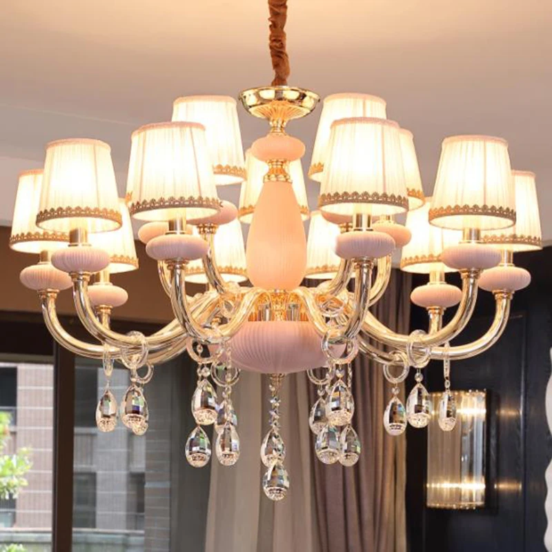 

Nordic Style LED crystal Chandelier lighting fixture luxury glass drop lights living room girl's room boy's room Chandelier lamp