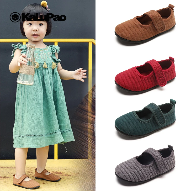 

Kids Shoes Autumn Solid Hook&loop Baby Anti-slip Soft Sole Cotton Shoes Toddler Boy Comfortable Casual Styles Boys Girls Shoe