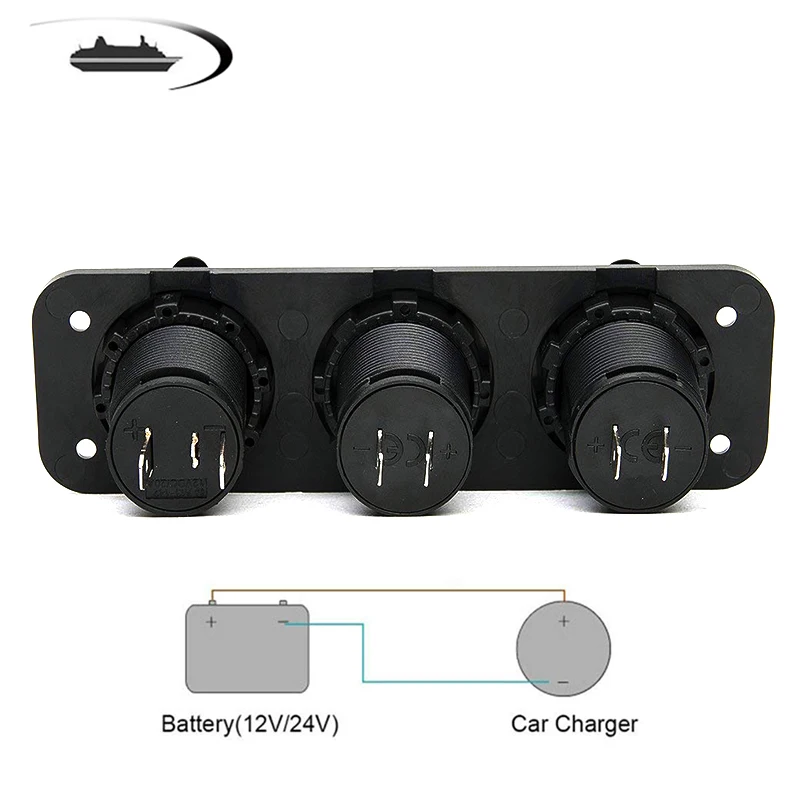 LED 12 V панель переключателя Стандартный цифровой вольтметр адаптер с двойным USB