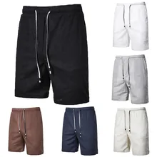 Мужские тренировочные брюки Летние удобные мужские шорты мужские Новые Большие размеры повседневные Пятиточечные хлопковые конопляные чистый цвет короткие больше цвета s 5XL