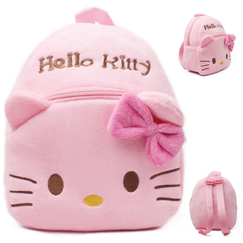 2017 New High Quality Hello Kitty plush school bag Cartoon soft Backpack Girl Toy Schoolbag baby cute mini bags For Kids Gift baby-bags-for-girl : image 2017 New High Quality Hello Kitty plush school bag Cartoon soft Backpack Girl Toy Schoolbag baby cute mini bags For Kids Gift baby-bags-for-girl