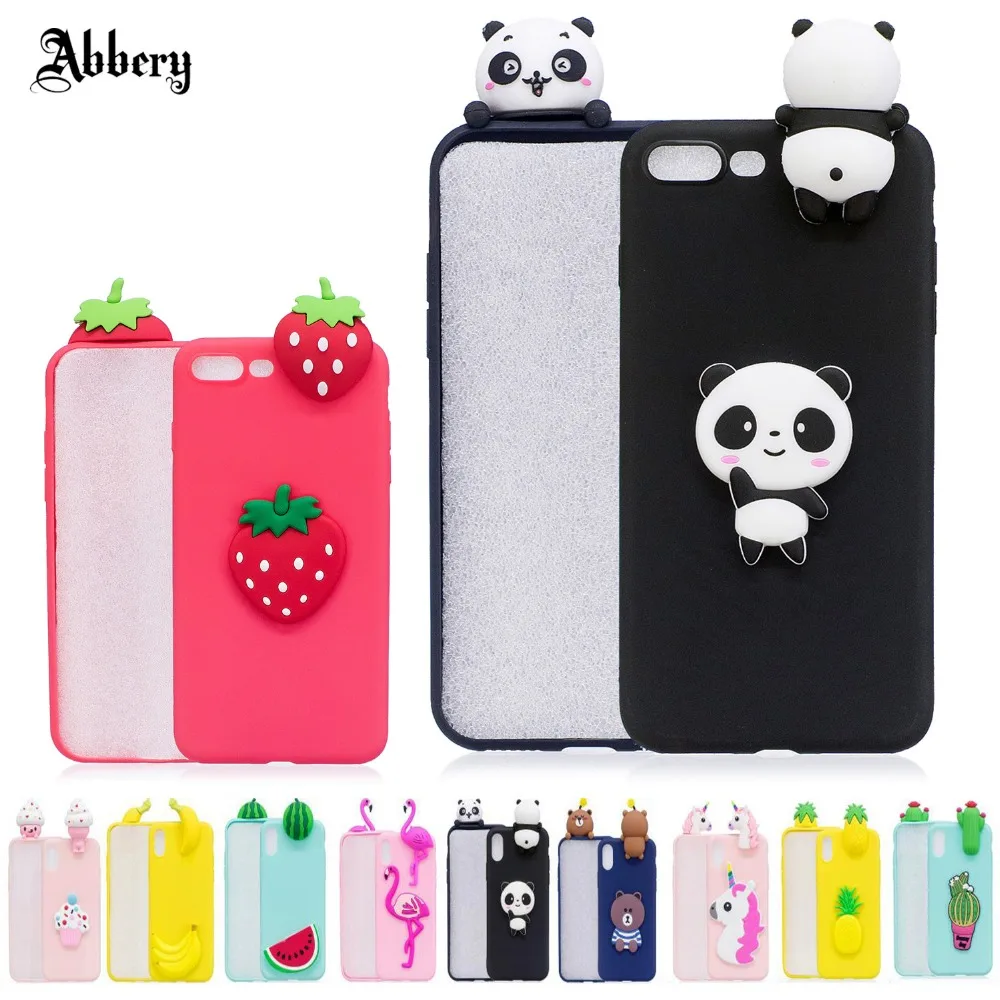 

Abbery 3D Case For iPhone 6 7 8 plus 6S Case Panda Unicorn Fruit Flamingo Phone Cases For iPhone 5S 5 SE Coque For iPhone X Case