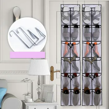 

12 Grids Non-woven Storage Bag Behind Doors Home Shoes Organizing Bag Bearing up to 8KG Bedroom Wall Hanging Organizer Decor