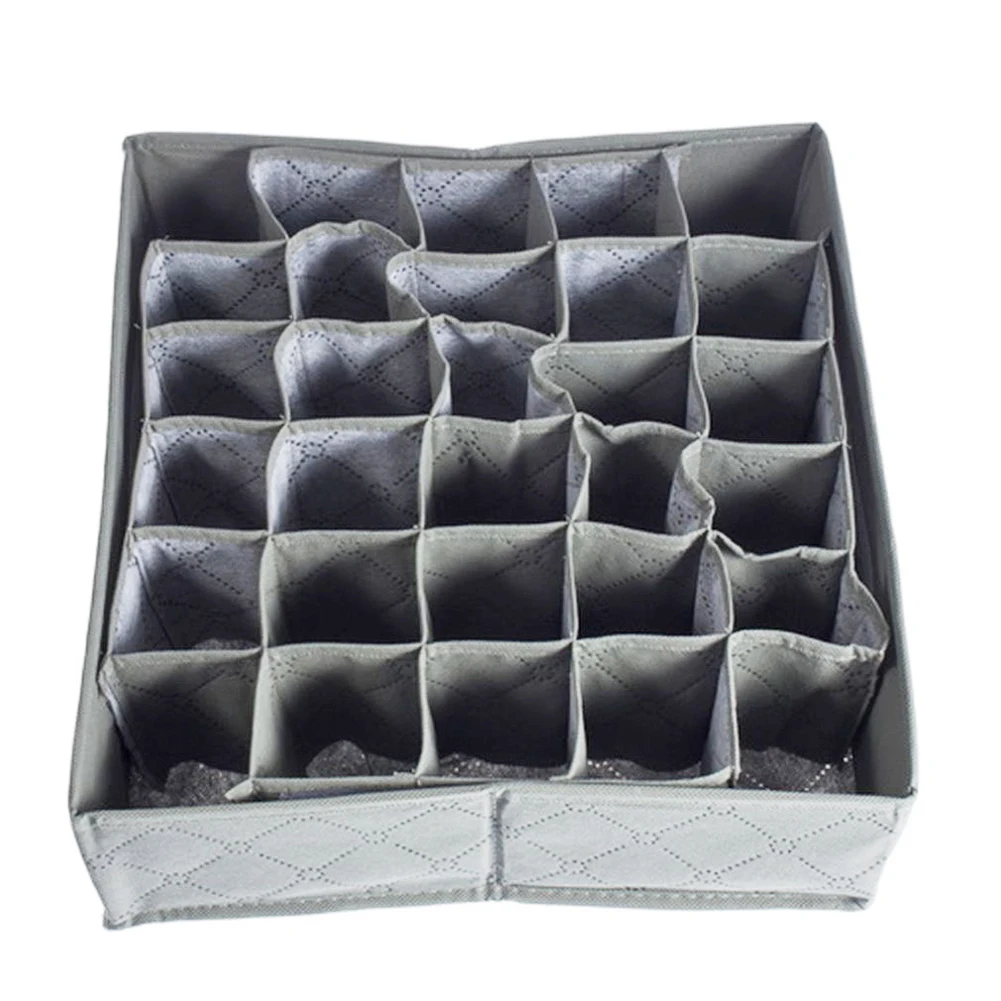 30 ячеек бамбуковая коробка для хранения угольный складной органайзер коробка нижнее белье носки трусики бюстгальтер коробка для хранения сумка органайзер